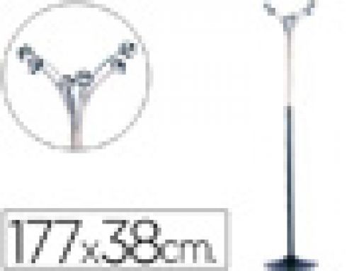 Cabide com pe sie metalico com 6 suporte redondos 177 x 38 cm , Sie , 21937 , 